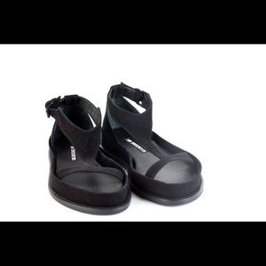 Ann Demeulemeester Black suede sandals